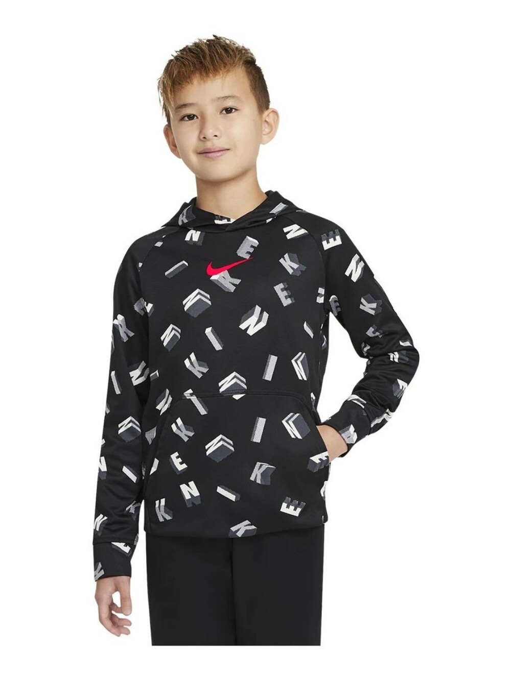 Nike Boys Tech All Over Print Fleece Pullover Hoodie Kids Medium NWT